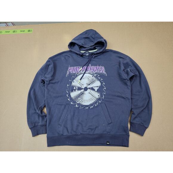 Under Armour Hoodie Mens Large Project Rock Iron Paradise All Over Print Hooded - Picture 7 of 13